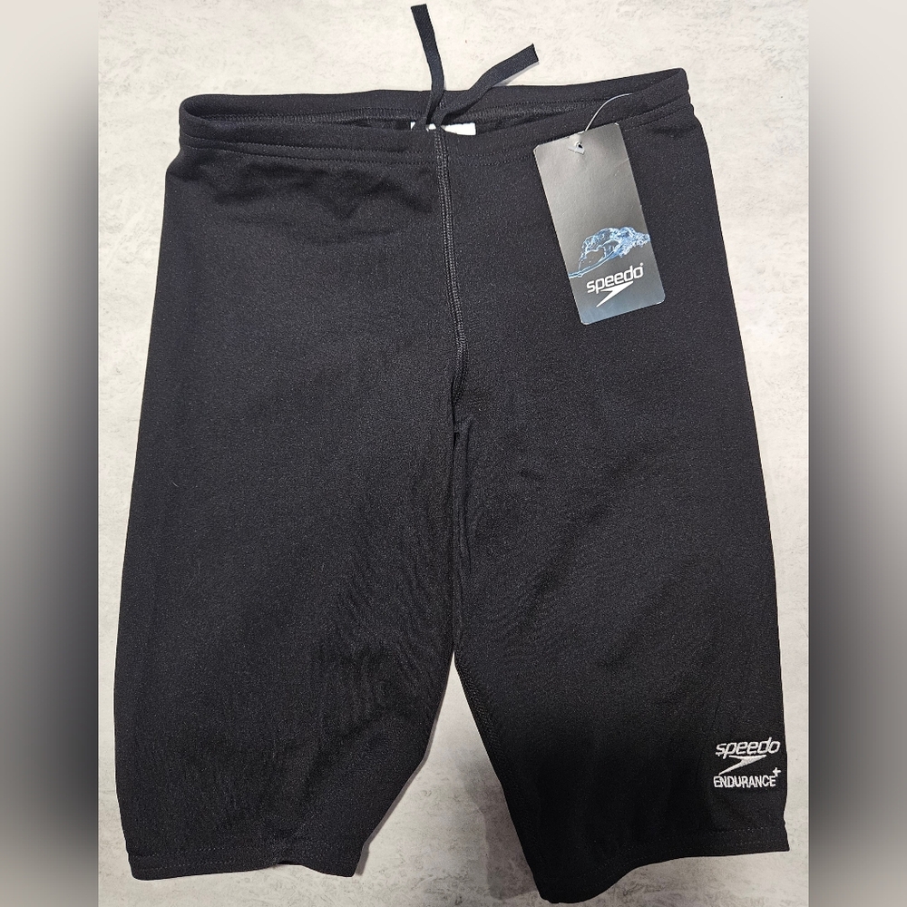 Speedo Endurance Youth Team Swim Trunks - Black Size 26 Youth